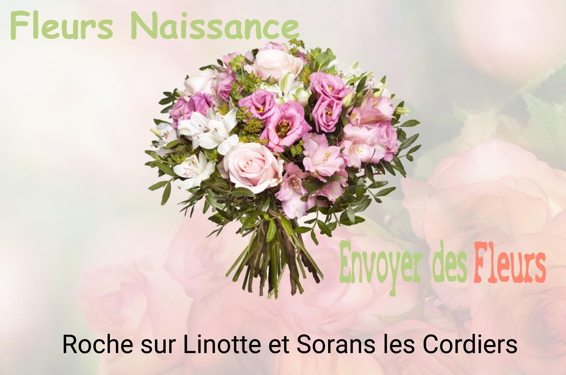 Bouquet de fleurs de naissance livré à Roche-sur-Linotte-et-Sorans-les-Cordiers