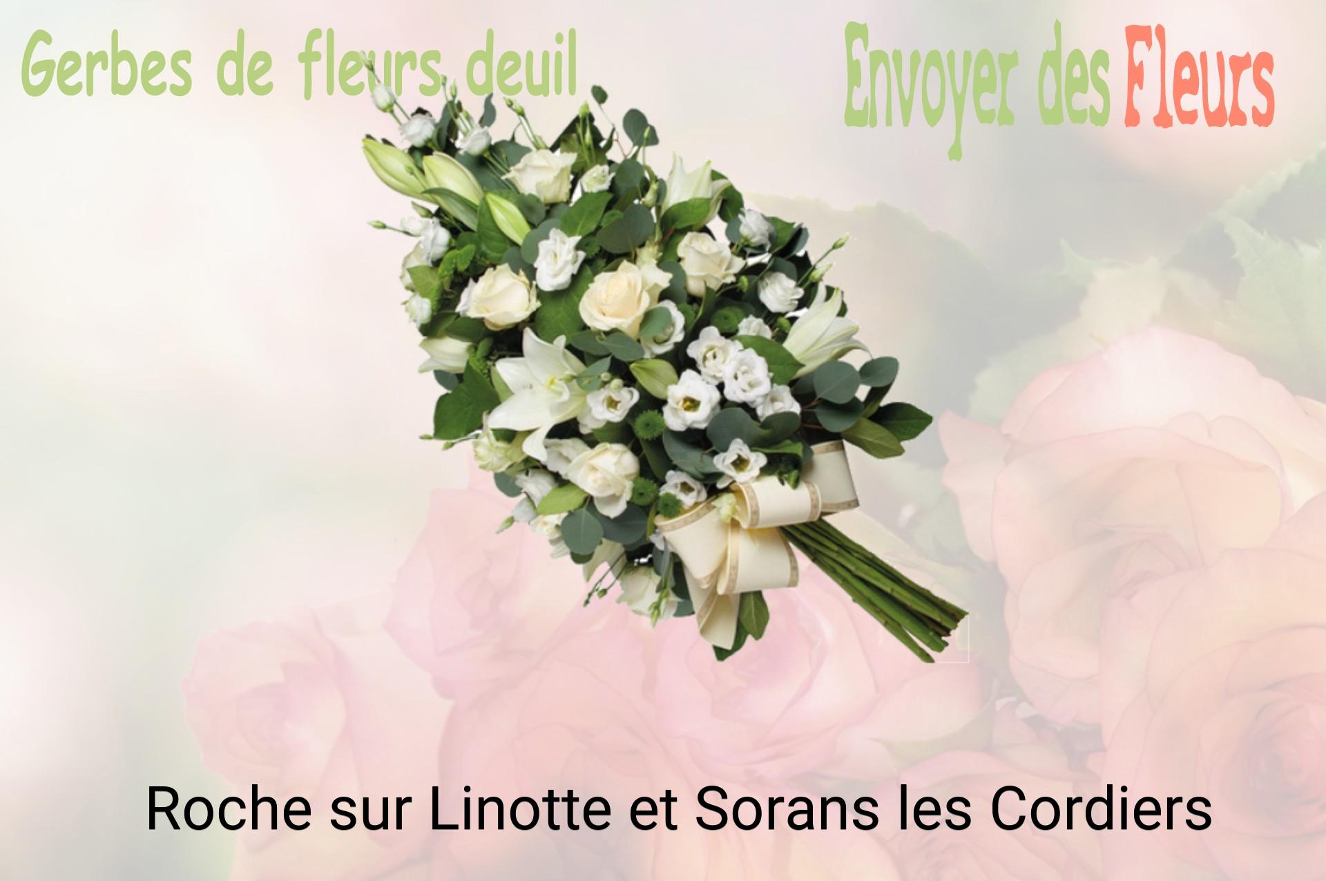 Gerbe de fleurs de deuil livrée à Roche-sur-Linotte-et-Sorans-les-Cordiers